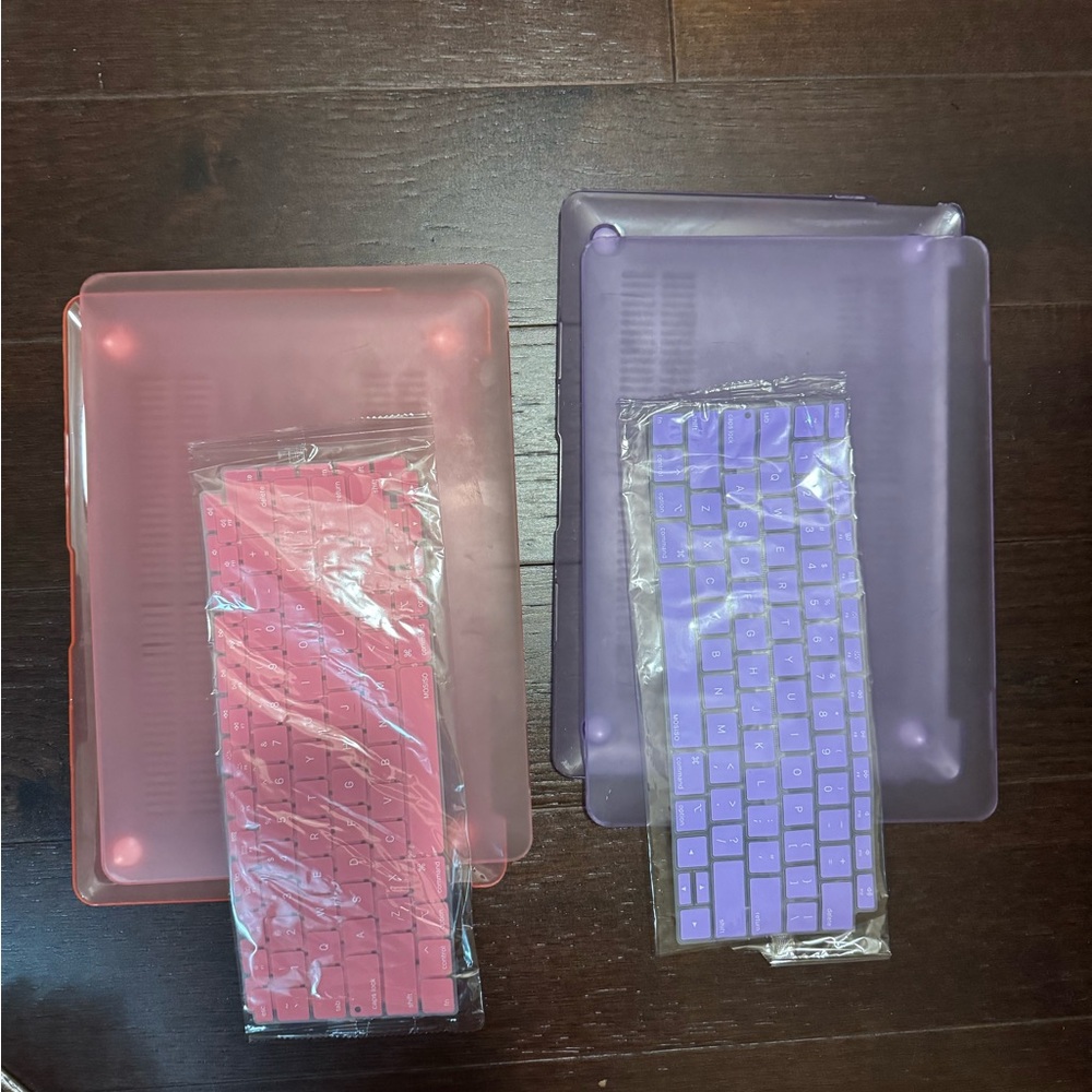 Pink and Purple Laptop Cases with Keyboard Covers